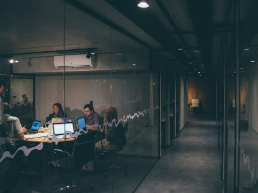 group of people having a meeting