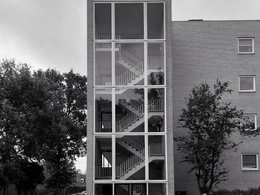 a building with a glass front