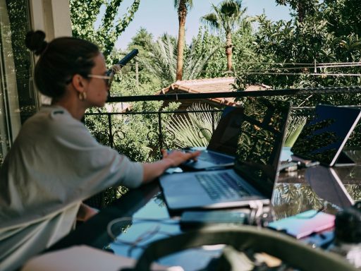 a person using a laptop