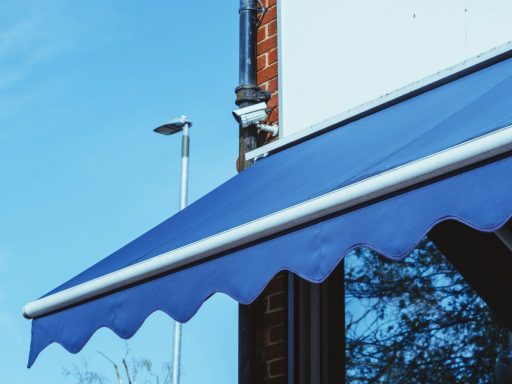 blue and brown wooden roof